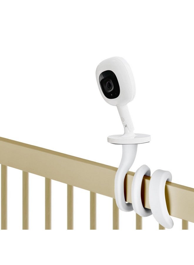 Baby Monitor Mount Compatible With Nanit Pro Smart Baby Monitor & Flex Stand Versatile Twist Mount Without Tools Or Wall Damage Travel Baby Monitor Accessory White