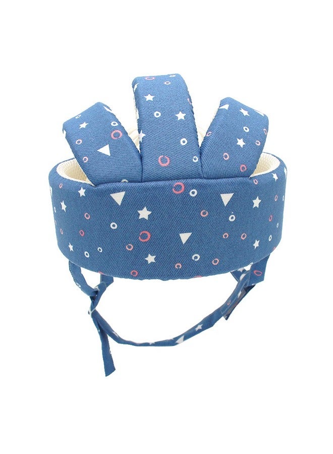 Baby Safety Helmet Toddler Children Headguard Infant Head Cushion Protective Harnesses Cap Soft Adjustable Kid Safety Hat Head Protector (Starry Blue)