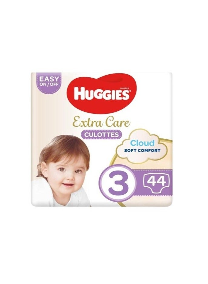 Huggies, Extra Care Culottes, Size 3, 6-11 kg, 44 Diaper Pants