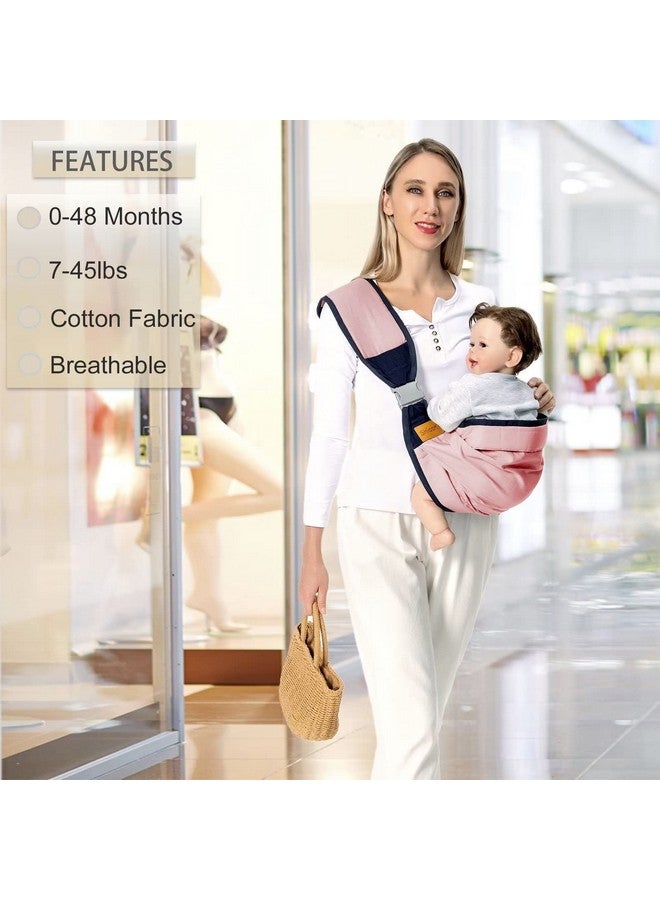 Baby Sling Carrier One Shoulder Carrier For Toddler Lightweight Baby Carrier Sling Newborn To Toddler Baby Hip Carrier For Toddler Carrier Sling For Infant Carrying 7 45 Lbs Pink