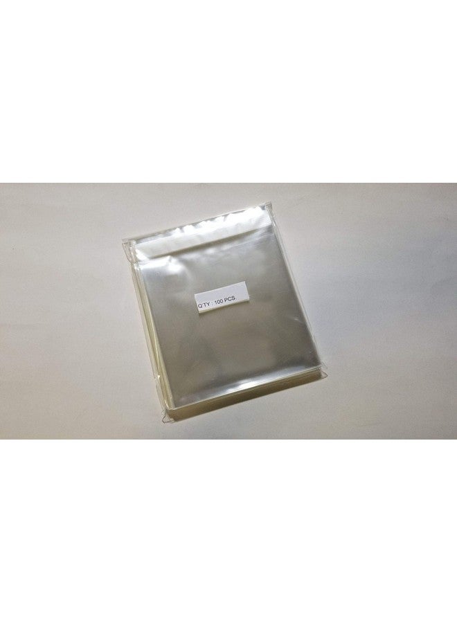 100 Pcs 6 11/16 X 6 9/16 Clear Resealable Cello/Cellophane Bags Good For 6.5X6.5 Square Card