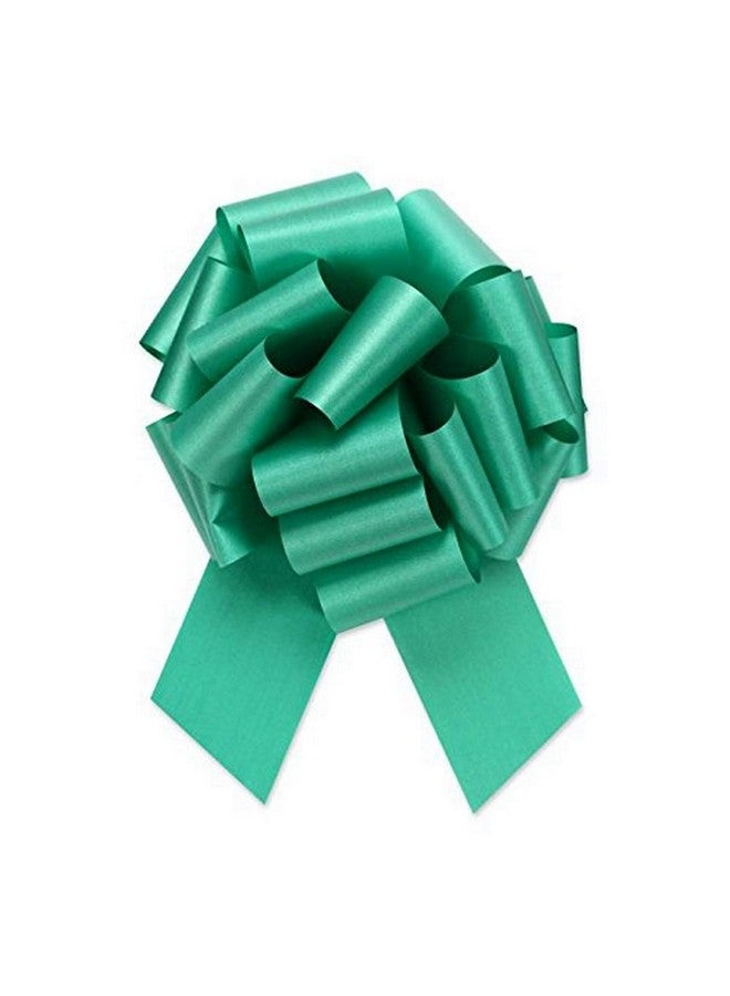 Offray 2.5'' Wide Ribbon Pull Bow 8'' Diameter With 20 Loops Emerald Green(Pack Of 1)