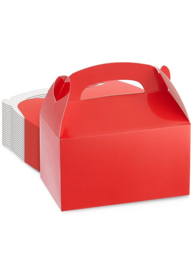 24 Pack Treat Boxes Candy Gable Boxes For Party Favors Birthday Wedding Baby Shower (Red 6.2X3.5X3.6 In)