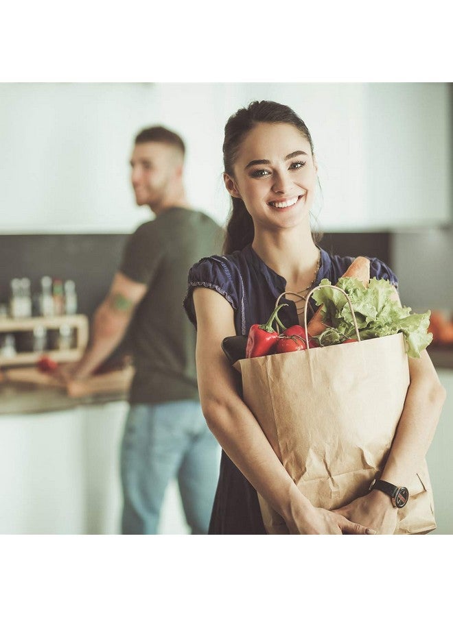 Paper Bags 13X7X17 50Pcs Gift Bags Party Bags Shopping Bags Retail Bags Merchandise Bags Recycled Brown Kraft Paper Bags With Handles Bulk