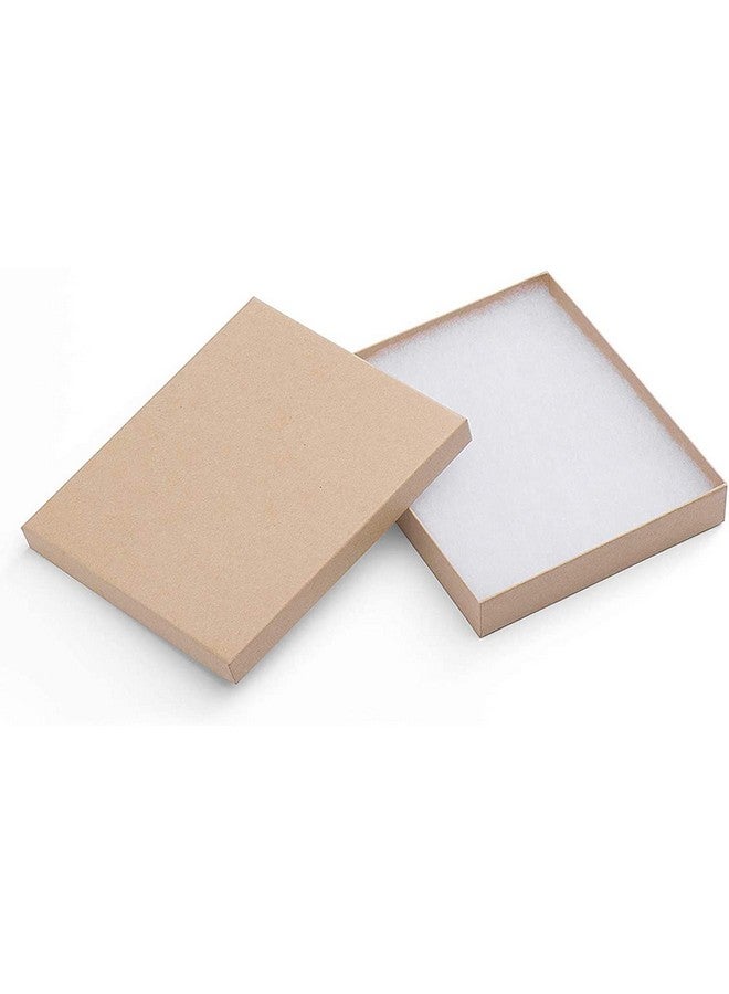 Brown Jewelry Gift Boxes With Lids 10 Pc 6X5X1 Cotton Filled Jewelry Boxes Necklace Gift Box Bracelet Gift Box Earring Box Bulk Jewelry Boxes For Shipping Small Business Accessories