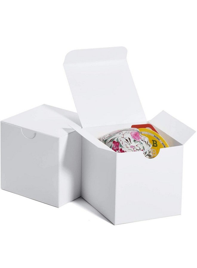 3X3X3'' 100Pc Cardboard Gift Boxes With Lids Small For Bridesmaid Groomsmen Gifts Cupcakes Crafting Party Wedding Favor Bridal Baby Shower White