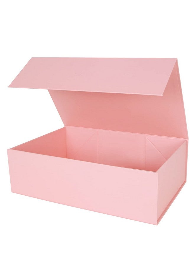 Pink Collapsible Gift Box With Magnetic Closure Lids 13.8X9X4.3 In Large Bridesmaid Groomsman Proposal Boxes Rectangle Present Box For Graduation Birthday Storage 1 Pack