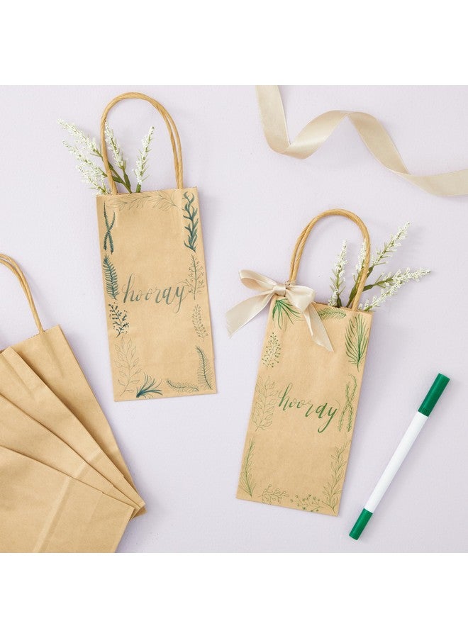 50 Pack Small Brown Gift Bags With Handles Small Kraft Paper Bags For Birthday Retail Crafts (3.5X2.4X7 In)
