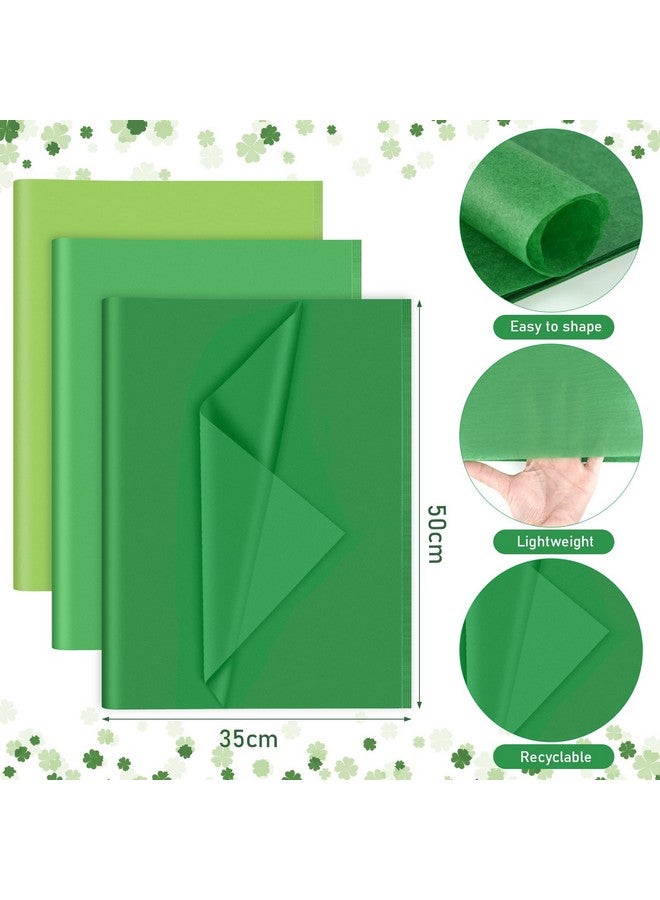 60 Sheets Green Tissue Paper Bulk Green Tissue Paper Sheets For Gift Bags For Saint Patrick'S Day Gift Wrapping Birthday Wedding Holiday Paper Flower(Green)