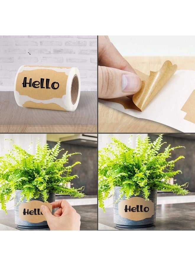 3X2Inch Kraft Paper Gift Tags 200 Pcs Blank Label Stickers For Holiday Glass Bottle Present Supplies