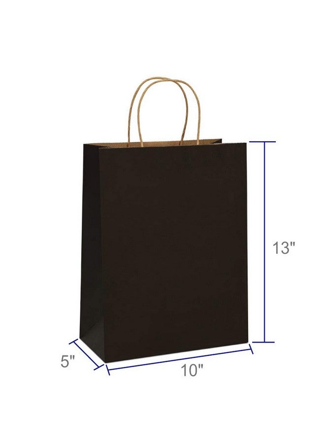 Gift Bags 10X5X13 Kraft Paper Gift Bags With Handles Bulk 50Pcs Paper Shopping Bags Retail Merchandise Bags Party Favor Bags Black Large Gift Bags 100% Recycled Paper Bags Sacks