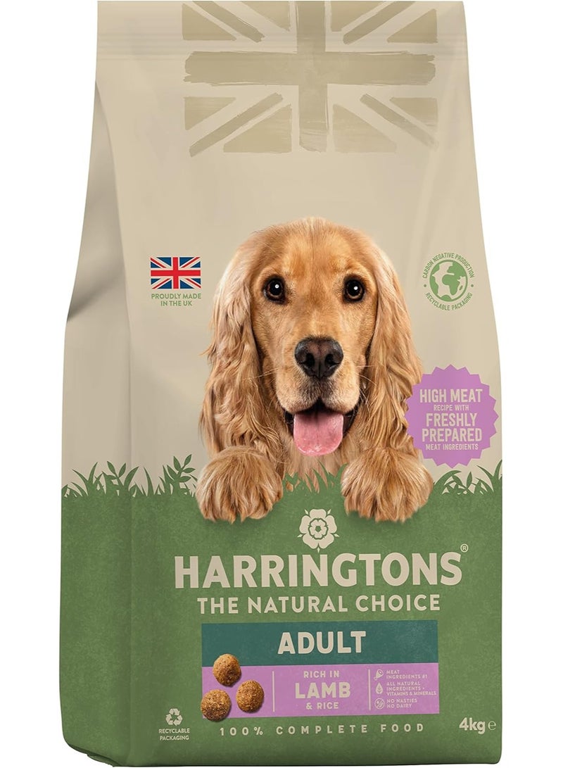 Harringtons Complete Lamb Rice Adult Dry Dog Food 4Kg