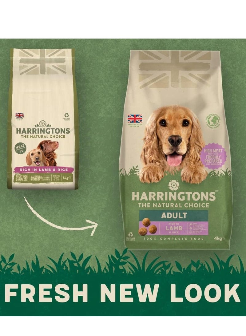 Harringtons Complete Lamb Rice Adult Dry Dog Food 4Kg