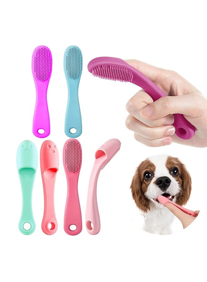 Dog Toothbrush, 12Pack Silicone Dog Finger Toothbrush for Dog Dental Care, Soft Silicone Gentle Dental Brushes kit with Curved Long Handle Dog toothbrushes, for Dog Cat Pet Dental Care