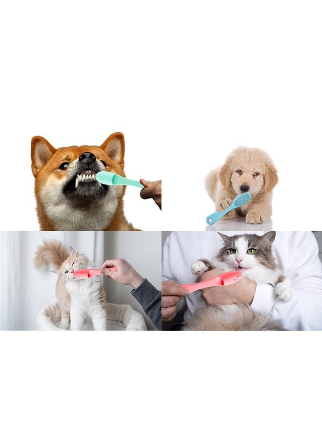 Dog Toothbrush, 12Pack Silicone Dog Finger Toothbrush for Dog Dental Care, Soft Silicone Gentle Dental Brushes kit with Curved Long Handle Dog toothbrushes, for Dog Cat Pet Dental Care