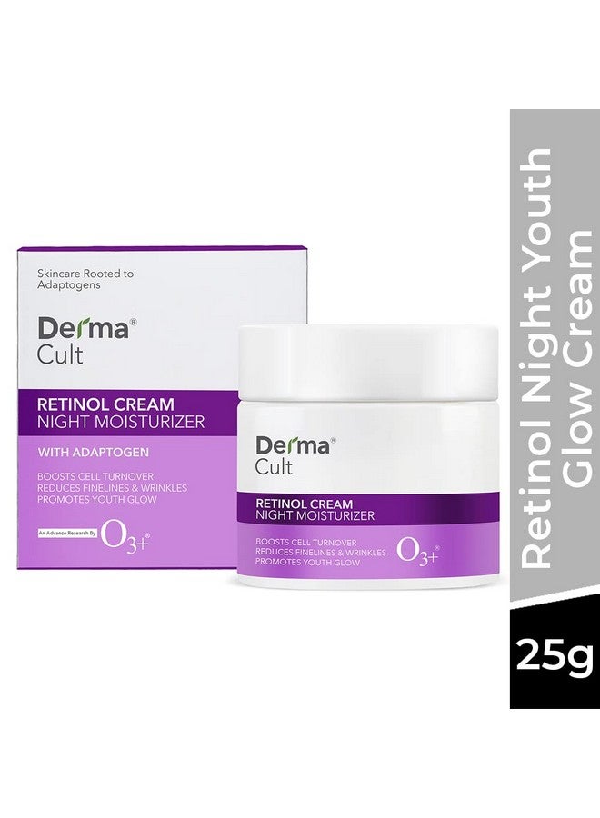 Derma Cult Retinol Cream Night Moisturizer For Wrinkles Radiance With Adaptogen, 25G