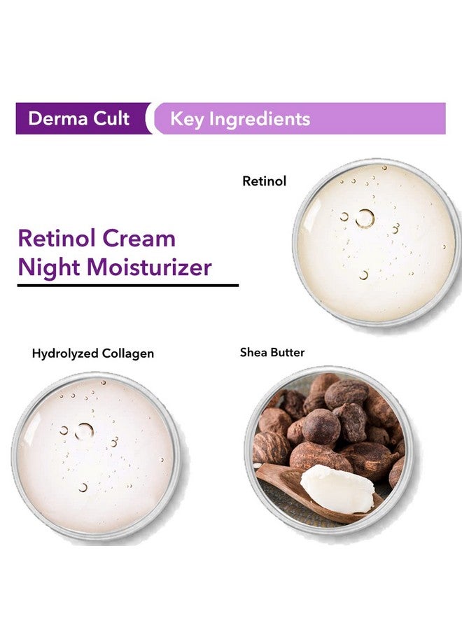 Derma Cult Retinol Cream Night Moisturizer For Wrinkles Radiance With Adaptogen, 25G