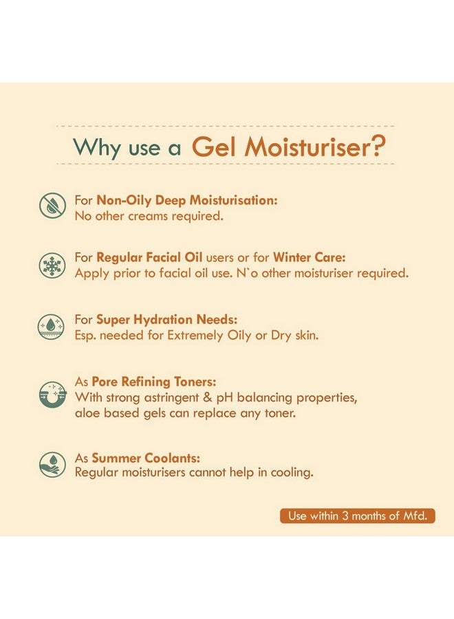 Active Face Gel, Orange Kiwi Vit-C For Brightening & Collagen Boost With Cooling, Soothing, Sunburn Healing & Uv Protection, Suitable For All Skin Types, 50Gm