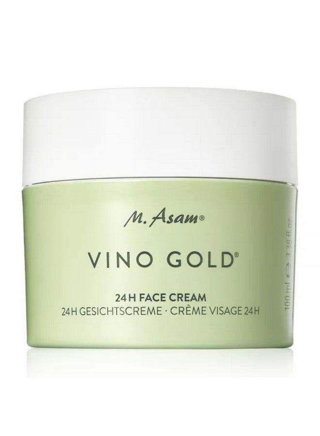 Vino Gold 24H Facial Cream (3.38 Fl Oz)- 24H Day Cream & Night Moisturizer Against Lines & Wrinkles, Protection Against Skin Aging, Anti-Aging, Vegan Facial Care, Skincare For Women.