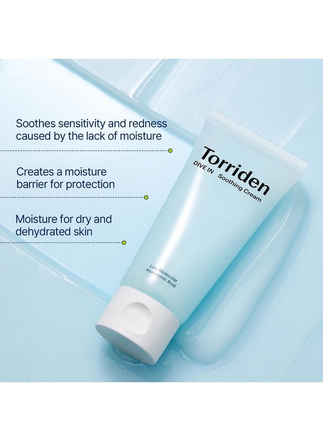 Dive In Hyaluronic Acid Soothing Cream (Tube) 3.38 Fl Oz | Revitalizing Facial Moisturizer For Sensitive, Dry Skin | Fragrance Free, Alcohol Free, No Colorants | Vegan, Cruelty Free