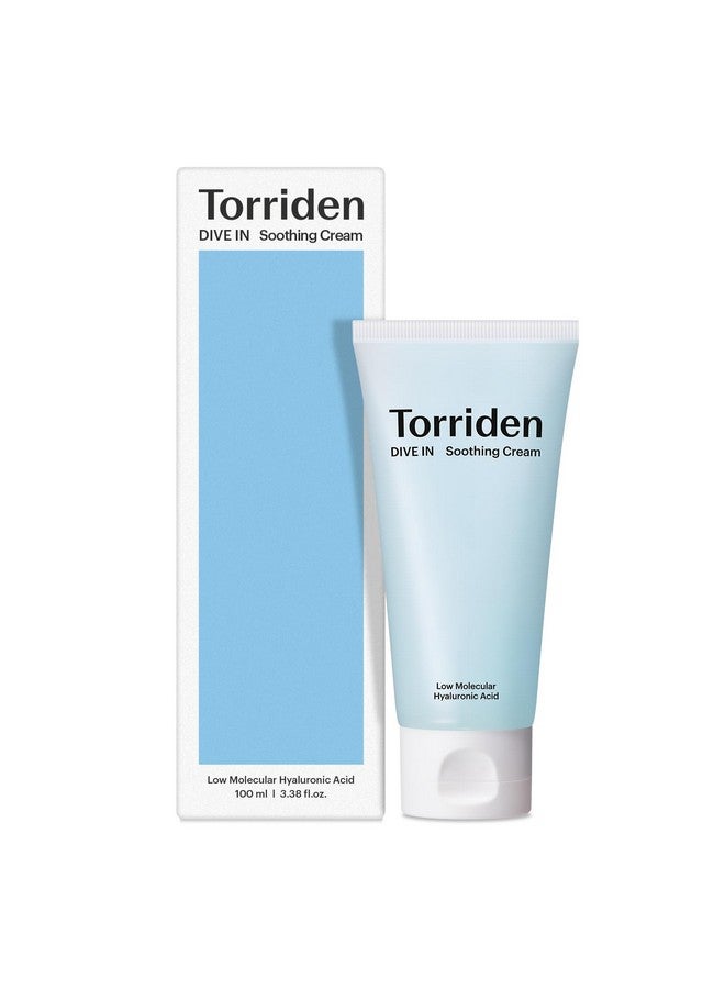 Dive In Hyaluronic Acid Soothing Cream (Tube) 3.38 Fl Oz | Revitalizing Facial Moisturizer For Sensitive, Dry Skin | Fragrance Free, Alcohol Free, No Colorants | Vegan, Cruelty Free
