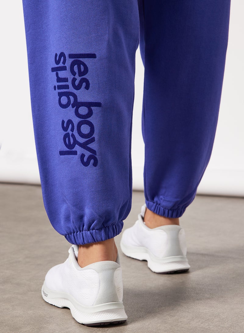 Basic Loose Fit Sweatpants Blue