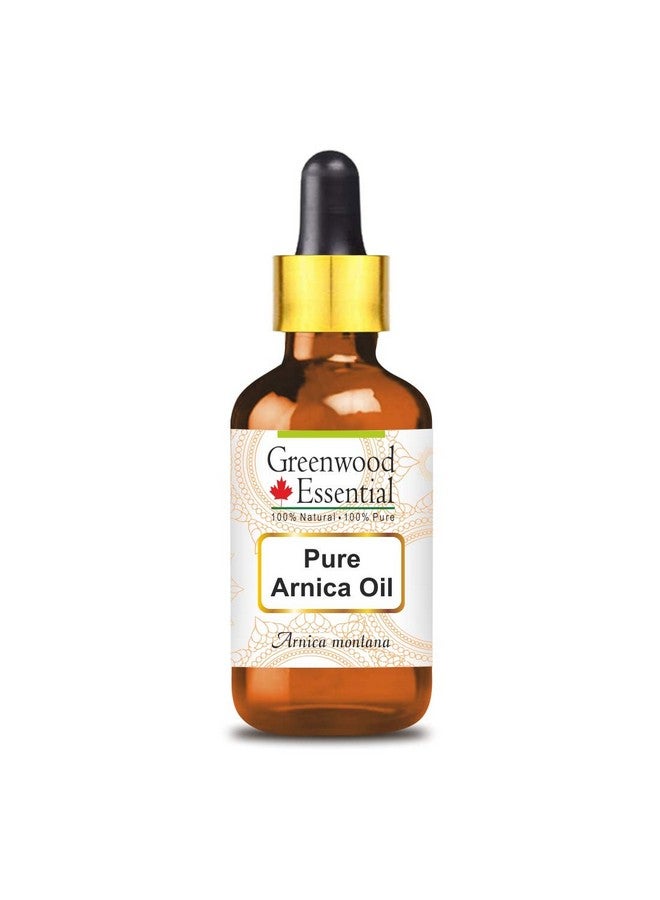 Pure Arnica Oil (Arnica Montana) With Glass Dropper 100% Natural Therapeutic Grade 30Ml