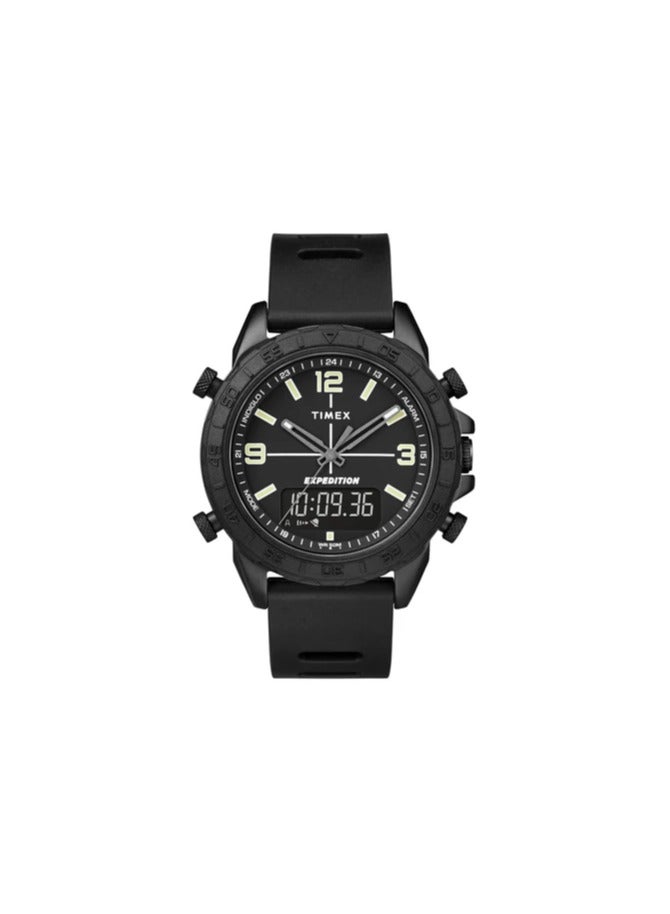 Timex Brass Analog Men's Watch With Black SiliconeTW4B17000