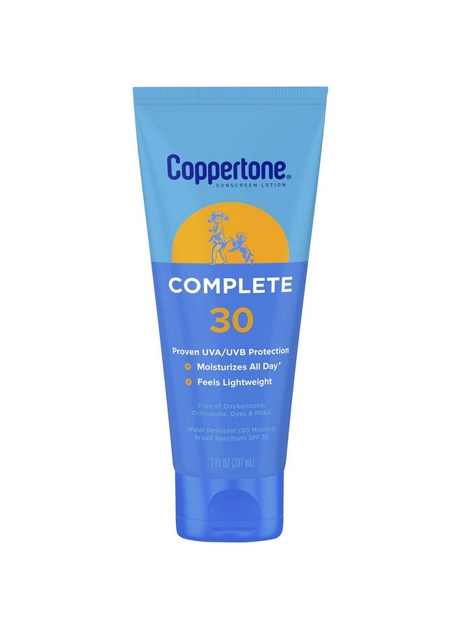 Complete Spf 30 Sunscreen Lotion Lightweight Moisturizing Sunscreen Water Resistant Body Sunscreen Spf 30 7 Fl Oz Tube