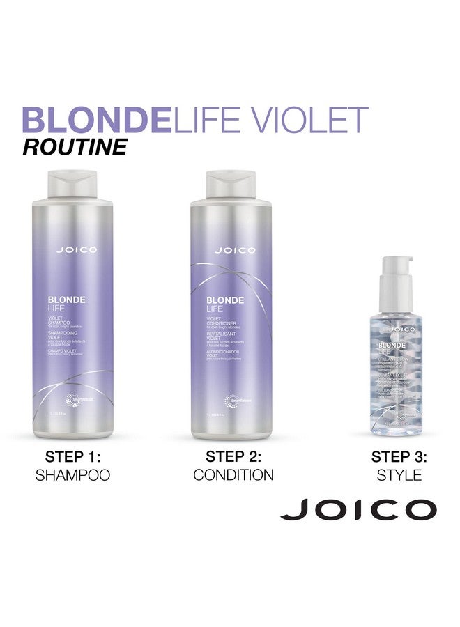 Blonde Life Violet Shampoo | For Cool & Bright Blonde Hair | Neutralize Brassy Tones | Banish Yellow Tones | Boost Shine | Sulfate Free | With Monoi & Tamanu Oil | 33.8 Fl Oz