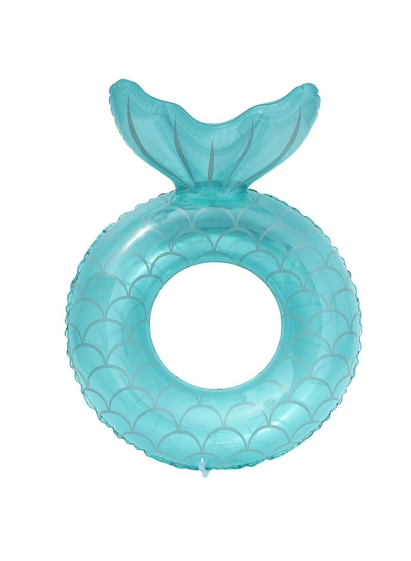 Giant Mermaid Tail Pool Float PVC Inflatable Floats Mermaid Swimming Ring for Women Green-B 70CM