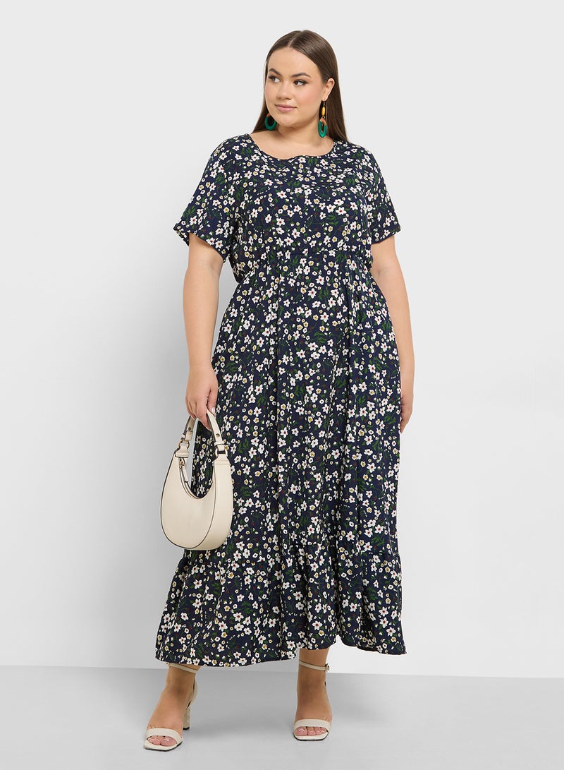 Ditsy Print Dress