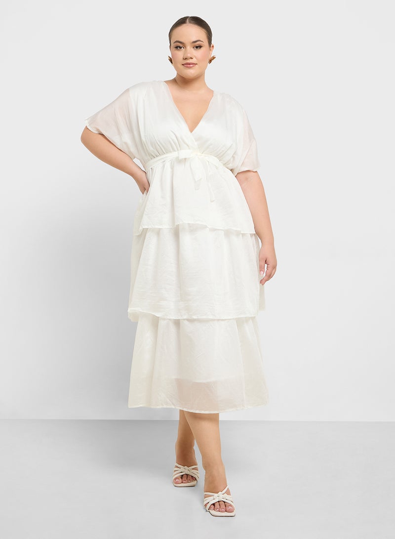 Tiered Wrap Dress