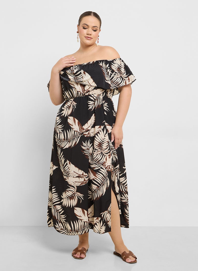 Tropical Print Dress