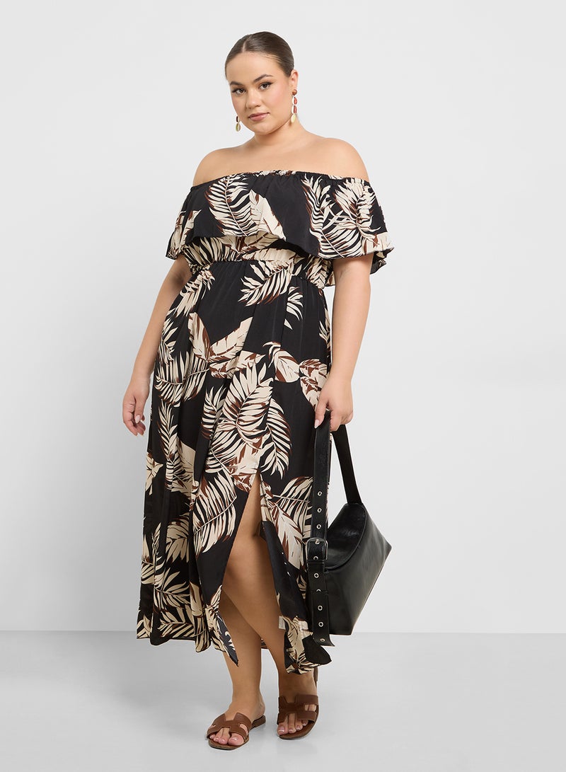 Tropical Print Dress