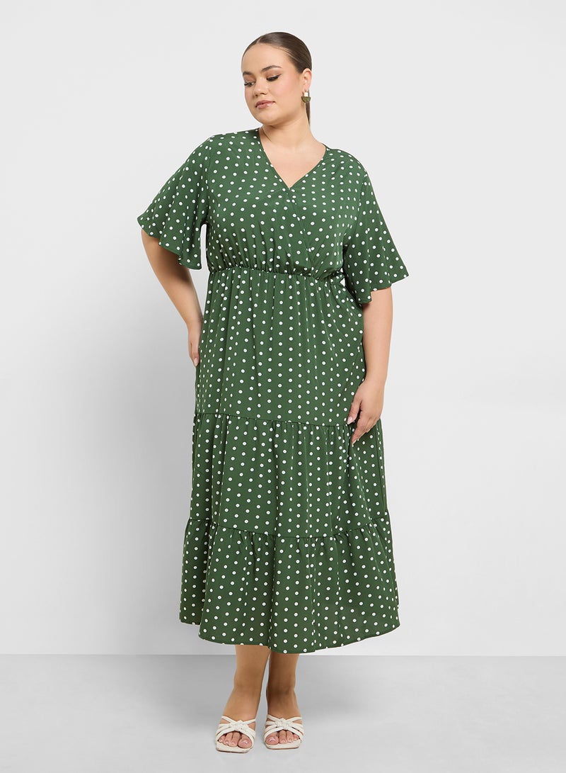 Ditsy Print Dress