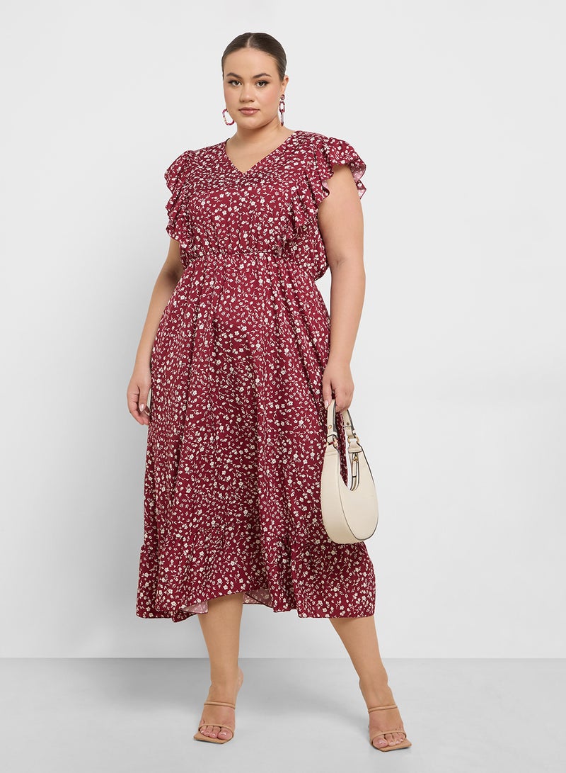 Ditsy Print Dress