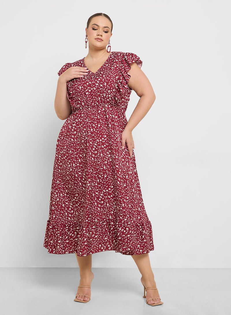 Ditsy Print Dress