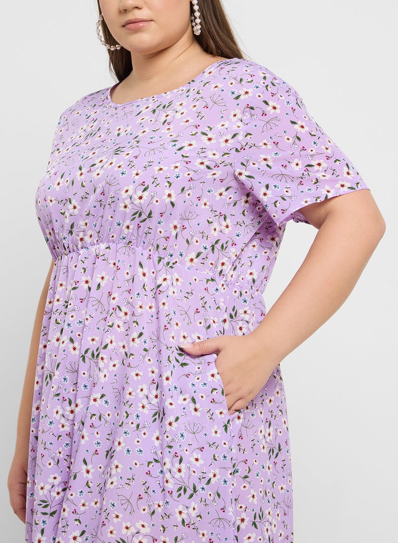 Ditsy Print Dress