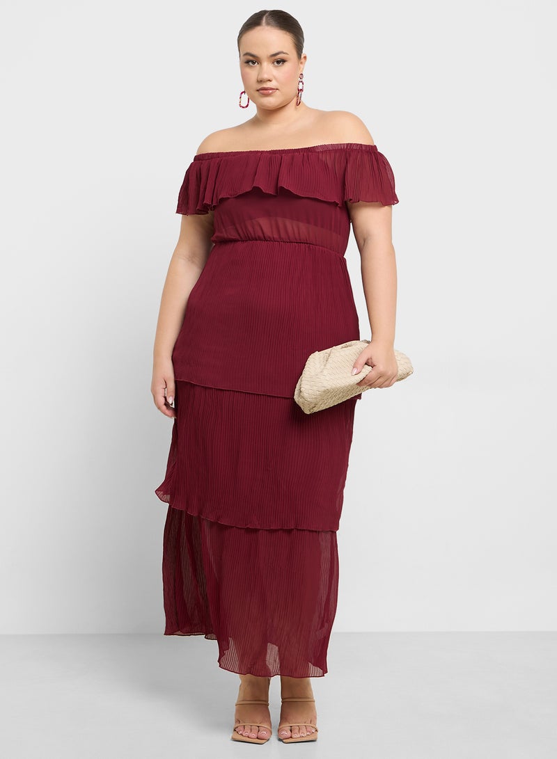 Pleated Dress In Layers