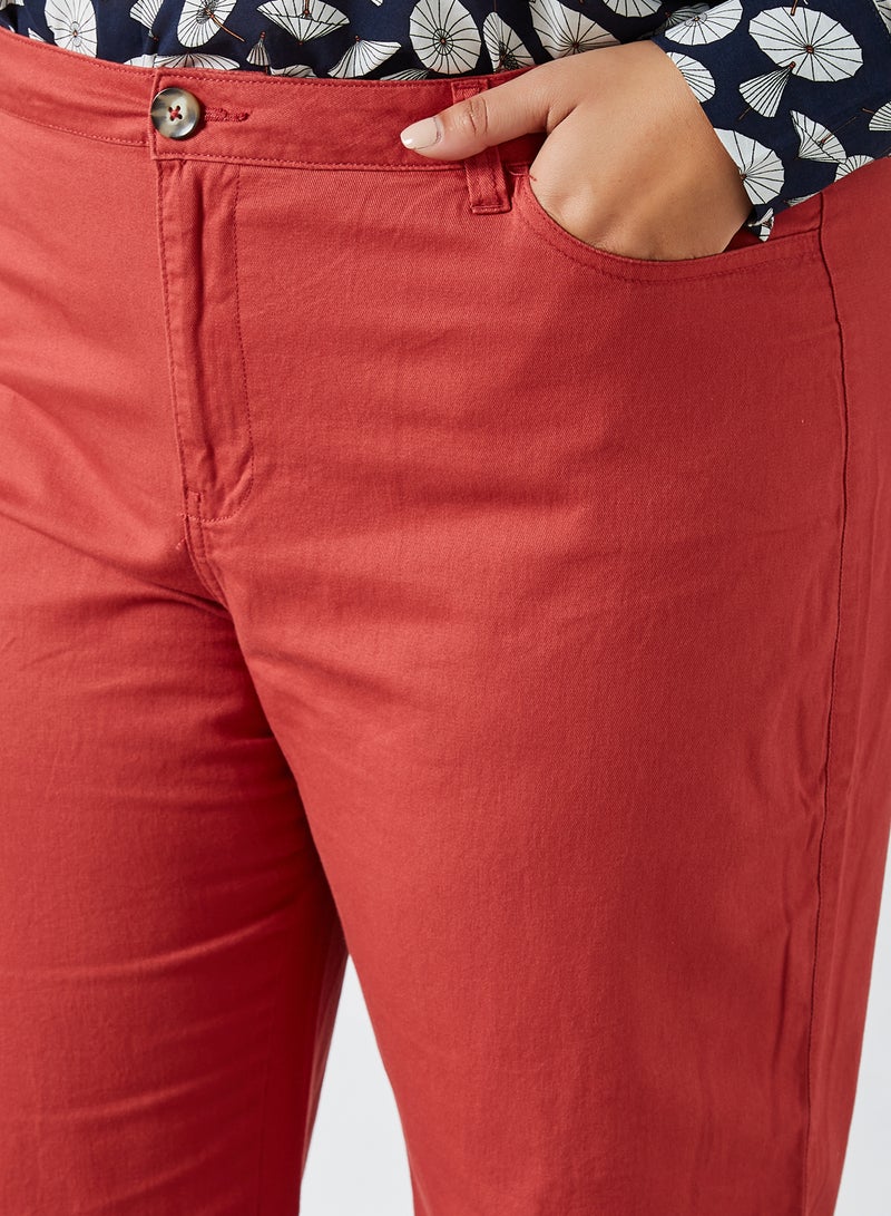 Plus Size Pants Red