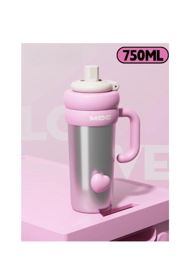 Big Mac Insulated Cup 750ml Large Capacity Water Cup New Ceramic Ice King Cup High Beauty Straw Cup