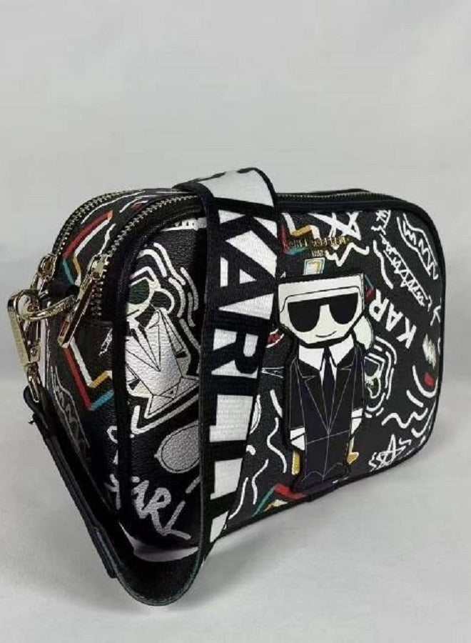 Karl Lagerfeld Maybelle Double Zip Charm Crossbody