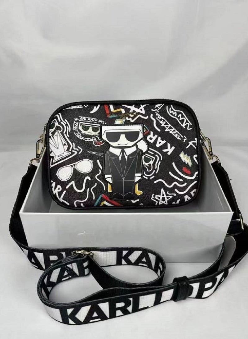 Karl Lagerfeld Maybelle Double Zip Charm Crossbody