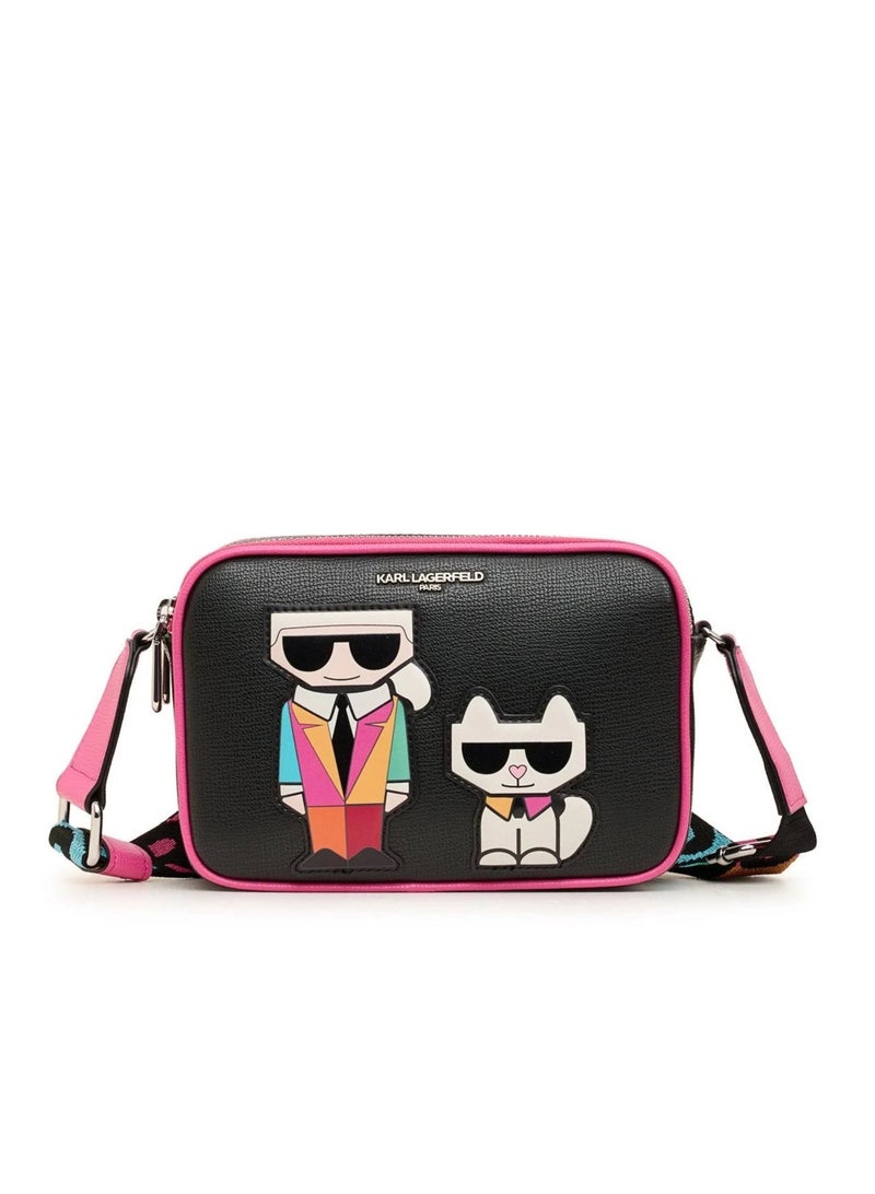 Karl Lagerfeld Maybelle Double Zip Charm Crossbody