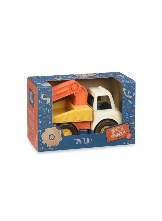 Wonder Wheels Tow Truck Toy Truck With Hook For Towing Moveable Parts Sturdy Toy Vehicle For Toddlers Recyclable Tow Truck 1 Year +