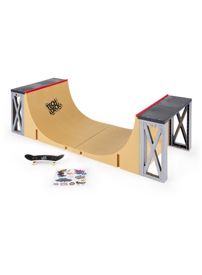 Ultimate 20 Inch Half Pipe Ramp Playset And Exclusive Primitive Pro Fingerboard Kids Toys For Boys And Girls Ages 6 And Up