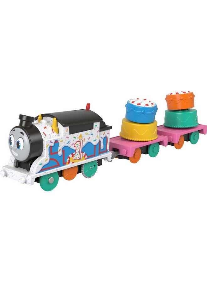 Motorized Toy Train, Wobbly Cake Thomas Engine With Cargo Cars & Pieces For Pretend Play Preschool Kids Ages 3+ Years