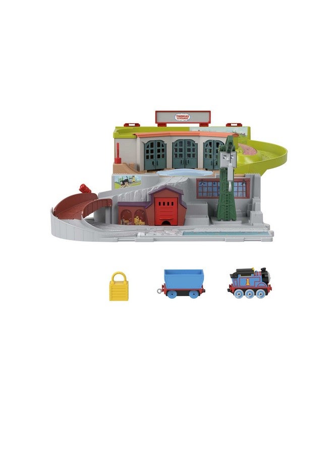 Sodor Take Along Train Set With Diecast Push Along Thomas Engine For Preschool Kids Ages 3+ Years