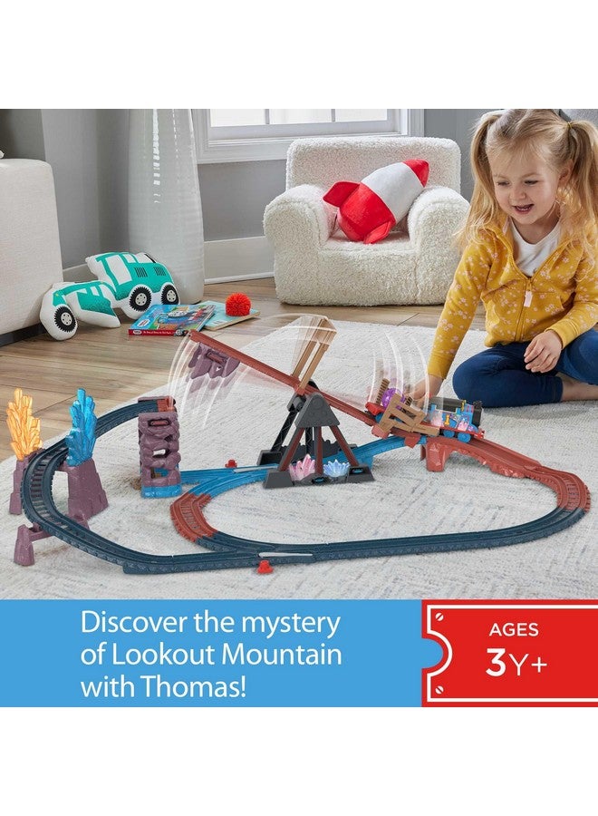 Motorized Toy Train Set Crystal Caves Adventure With Thomas, Tipping Bridge & 8 Ft Of Track For Preschool Kids Ages 3+ Years